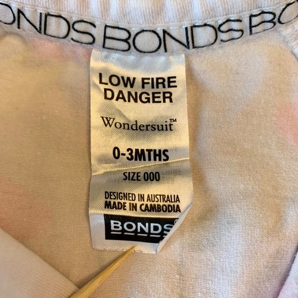 BONDS Wondersuit 0-3 months 000 Zippy Onesie Neon Pink Floral Baby Infant - Picture 6 of 6